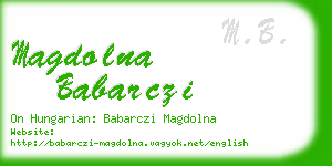magdolna babarczi business card